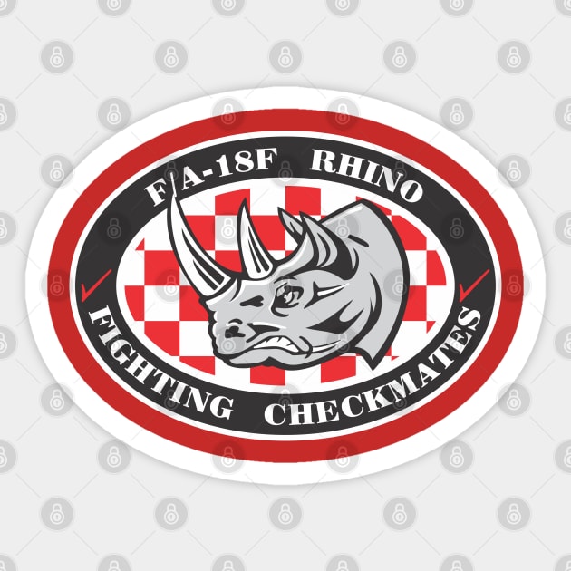 VFA-211 Checkmates - Rhino Sticker by MBK